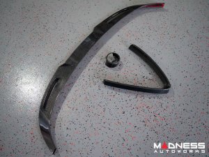 Alfa Romeo Stelvio Complete Exterior Styling Kit - Roof Spoiler + V Shield Grill Frame + Emblem Frame Kit - Carbon Fiber - Feroce Carbon Alfa Romeo Stelvio Complete Exterior Styling Kit - Roof Spoiler + V Shield Grill Frame + Emblem Frame Kit - Carbon Fiber - Feroce Carbon